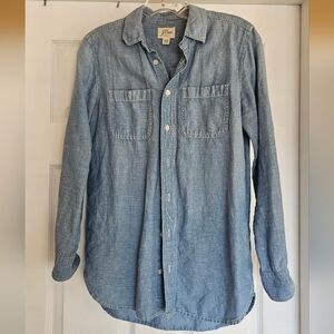 J. Crew Denim Relaxed Button Down Shirt